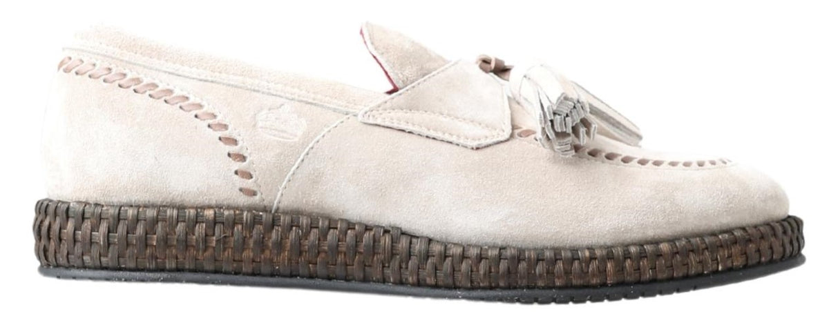 Dolce & Gabbana Elegant Ivory Leather Espadrilles