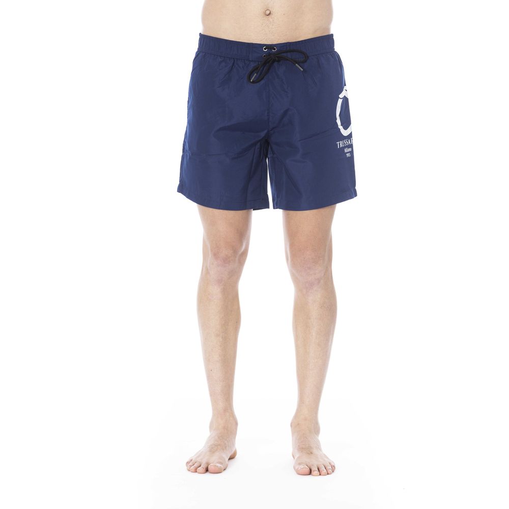 Trussardi Beachwear Blue Polyester Swimwear