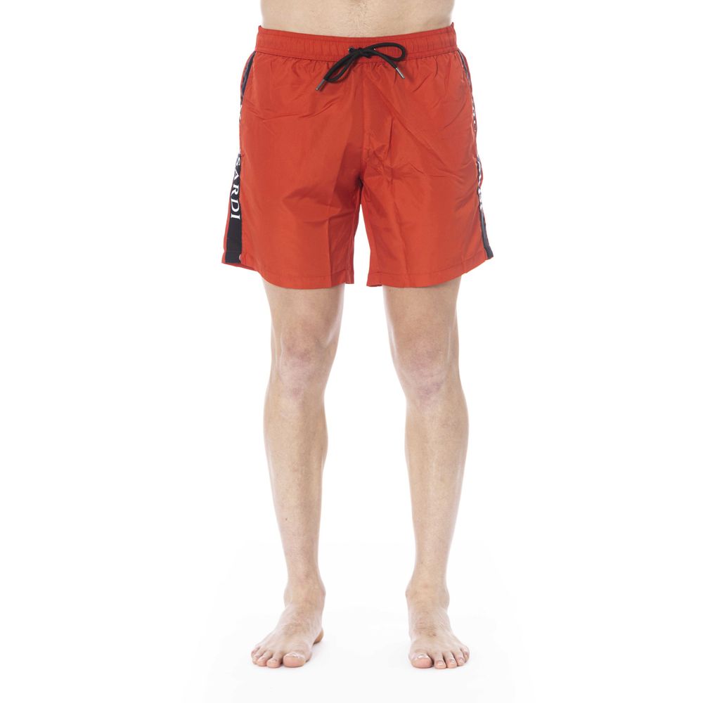 Trussardi Beachwear Red Polyester Swimwear