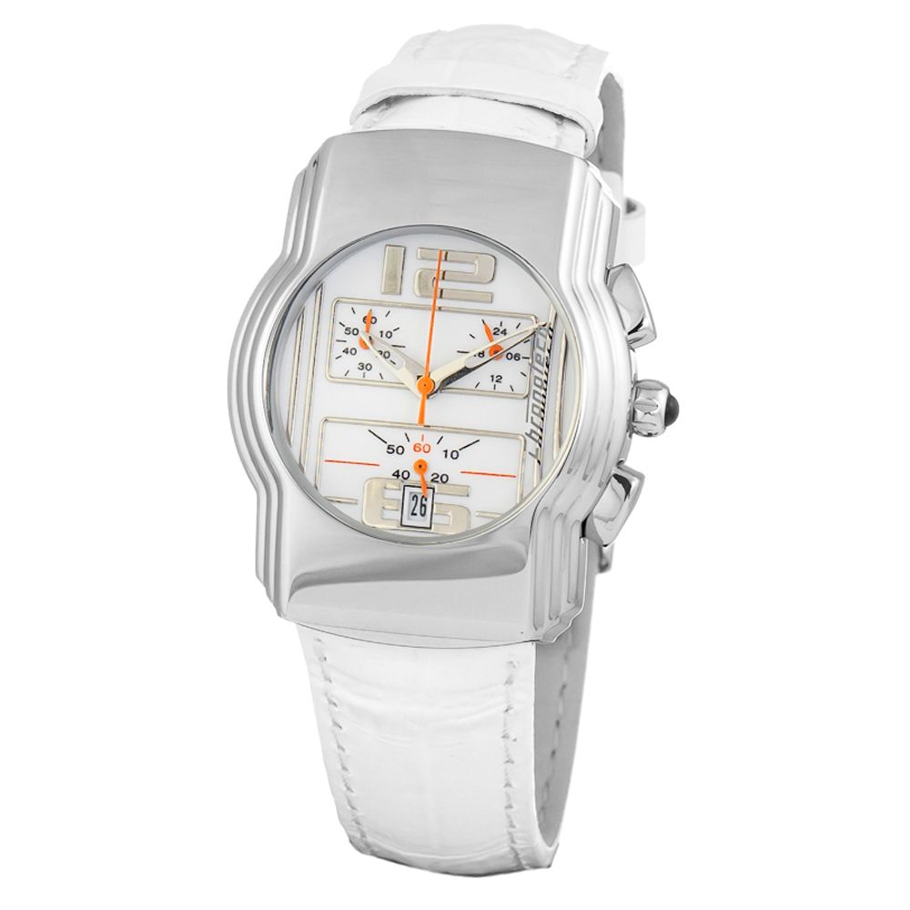 Chronotech White Leather Watch