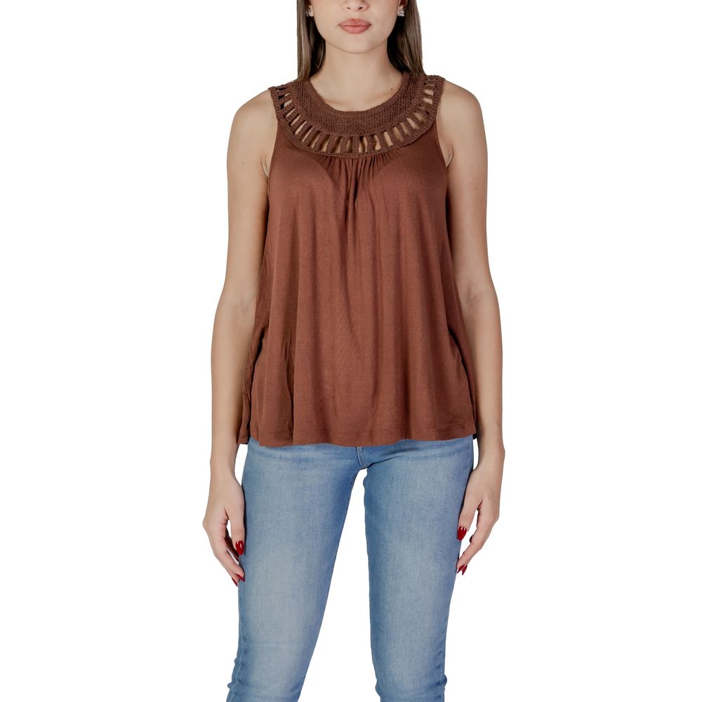 B.Young Brown Viscose Tops & T-Shirt