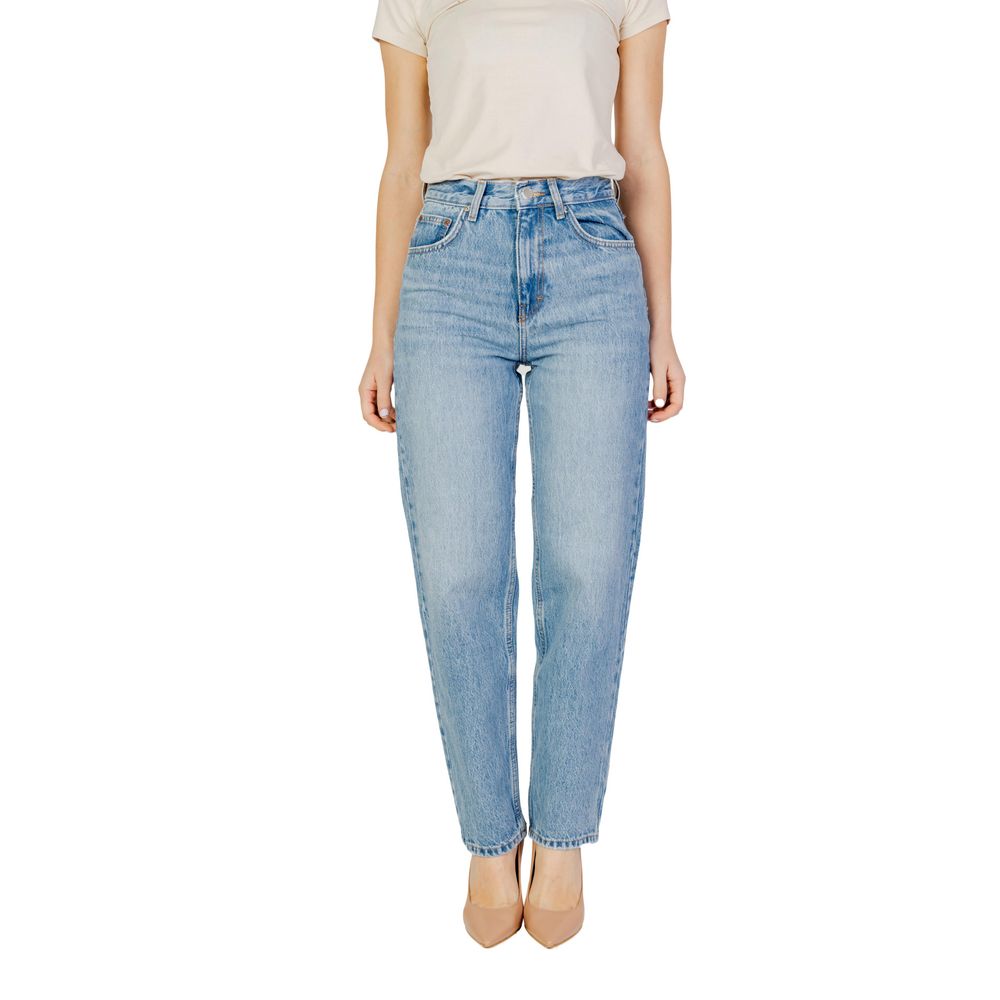 Only Light Blue Cotton Jeans & Pant