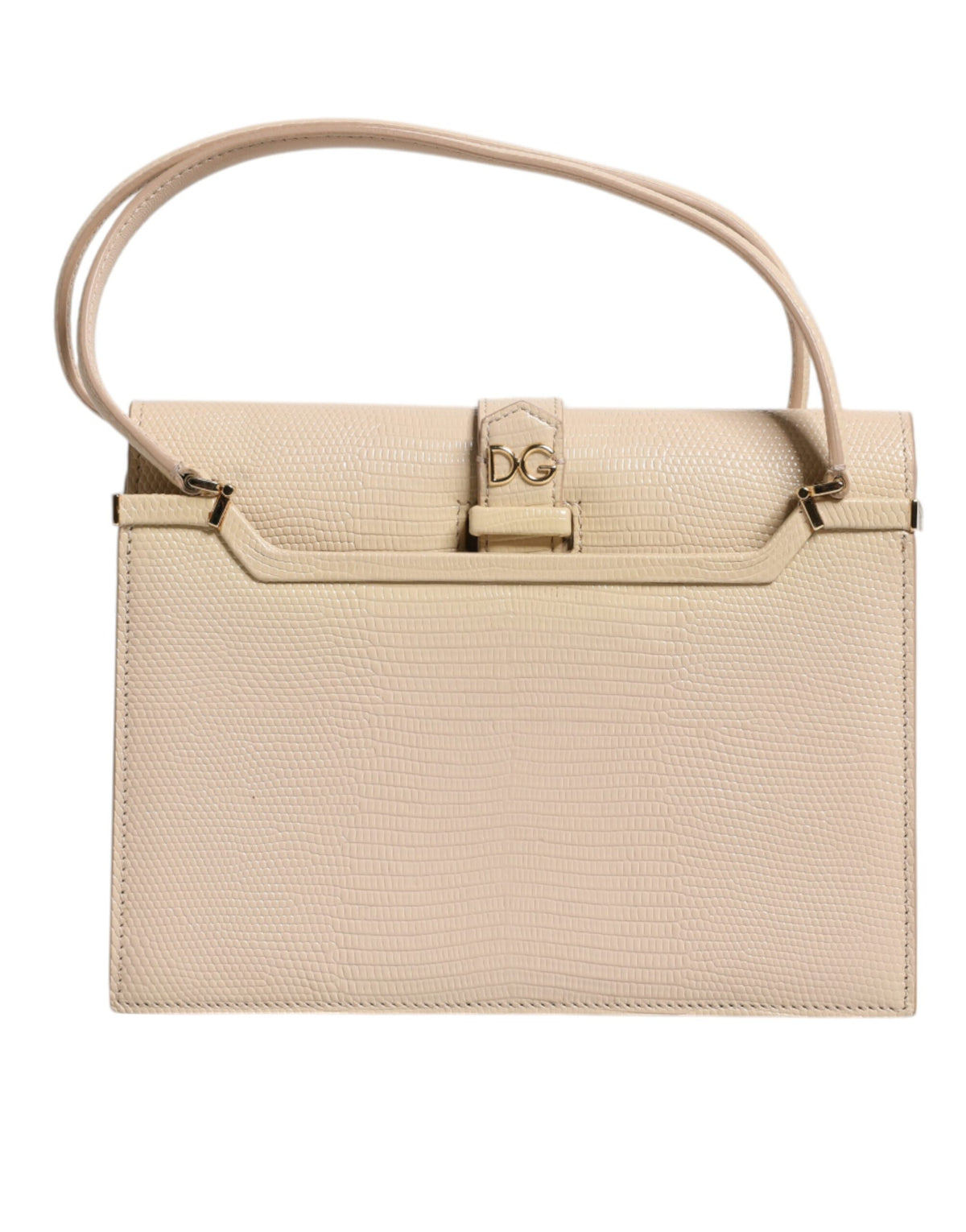 Dolce & Gabbana Beige Leather Ingrid Top Handle Shoulder Bag