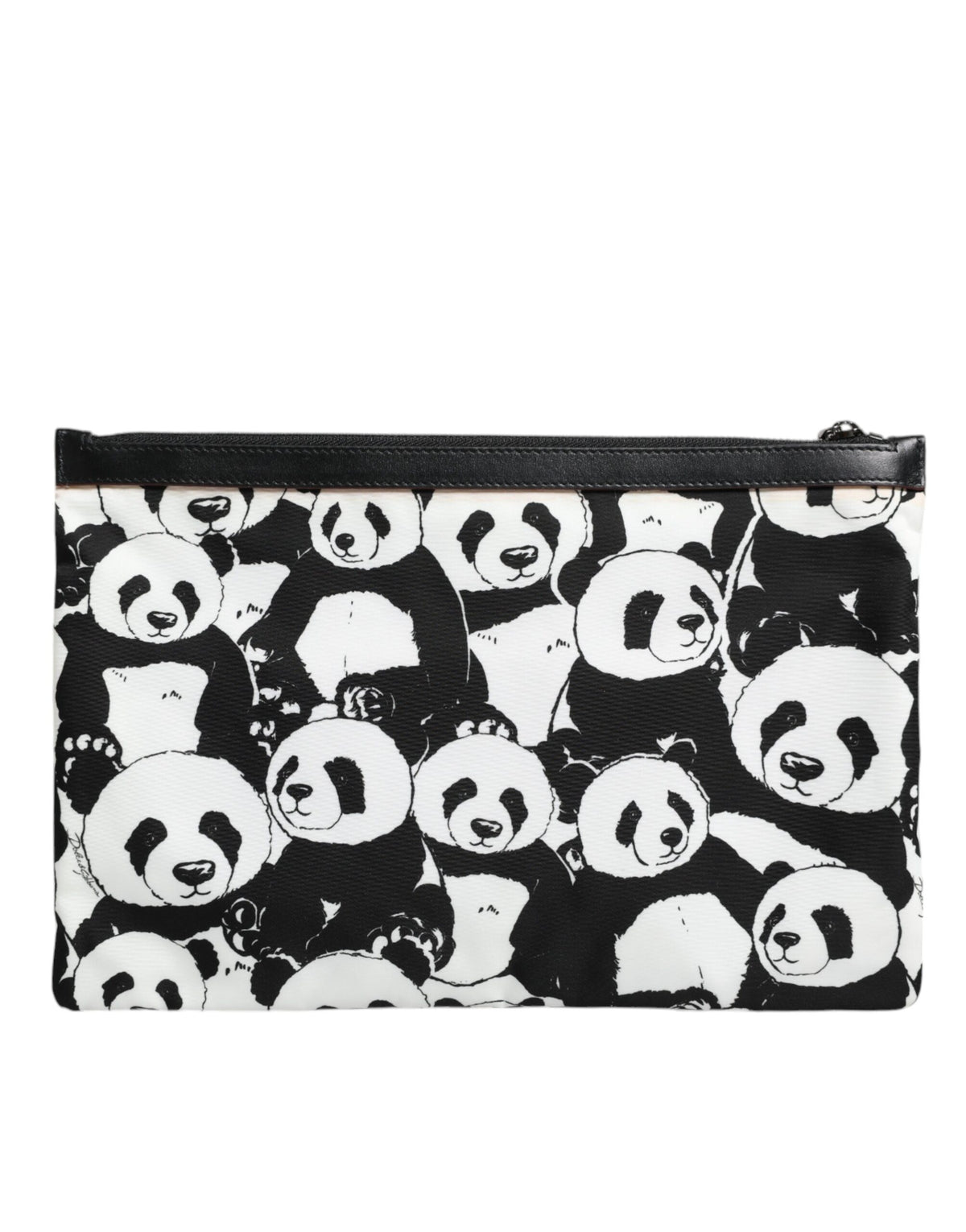 Dolce & Gabbana Black White Panda Pattern Clutch Pouch Bag